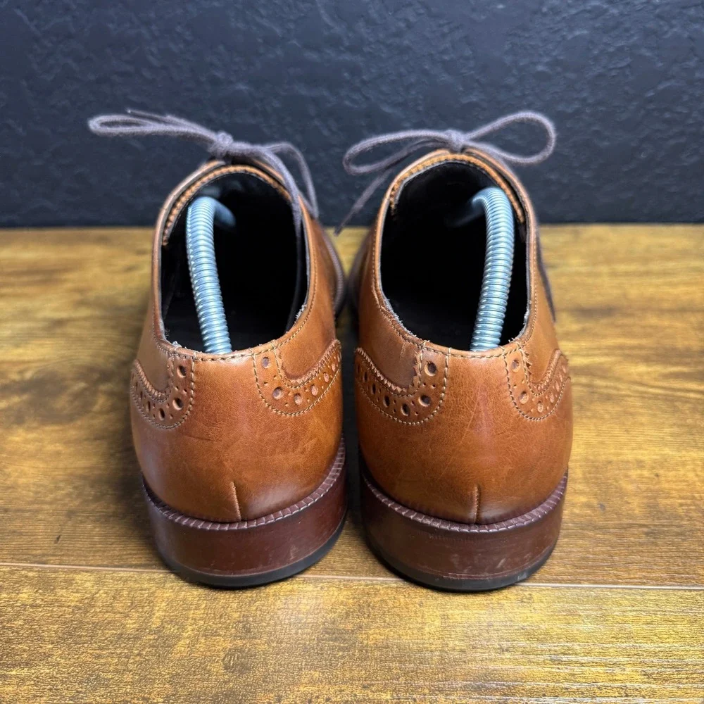 Cole Haan Williams‎ Wingtip C24116 British Tan Leather Oxford Mens 9.5 M